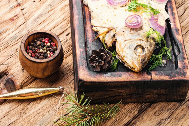 Pescado al horno para navidad