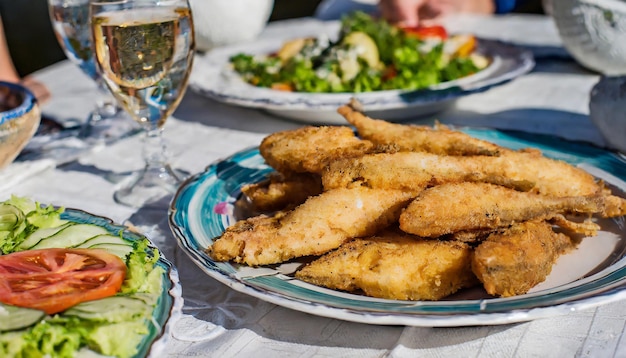 pescado frito de cerca