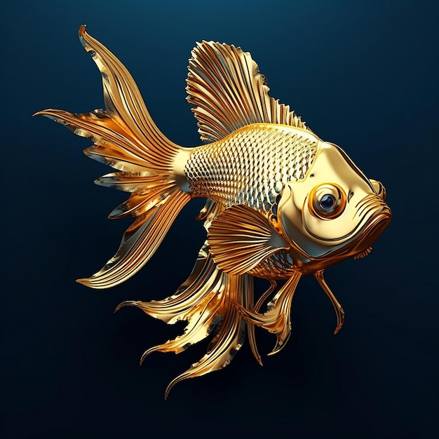 pescado hecho de oro