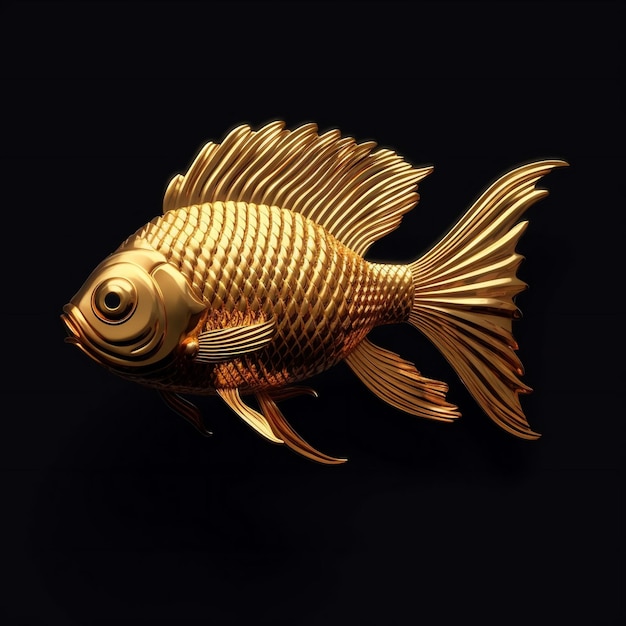 pescado hecho de oro