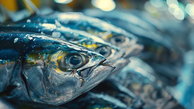 pescado en un mercado de pescado