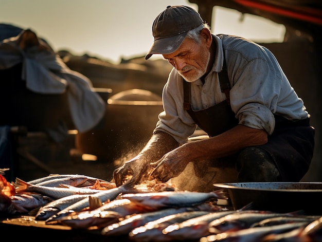 El pescador hábil se prepara