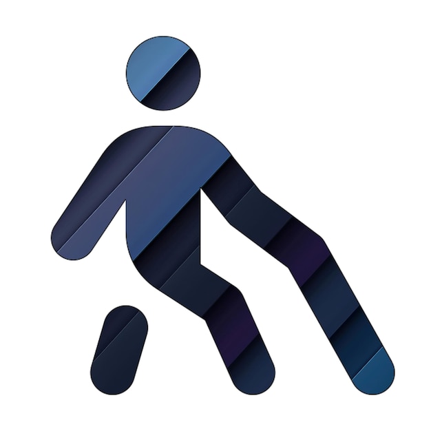 pessoa caminhando com ícone de cana azul ciano textura diagonal escura