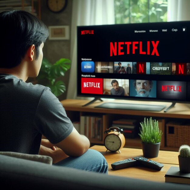 pessoa do santuário de streaming perdida na Netflix transformando sua casa em um paraíso cinematográfico