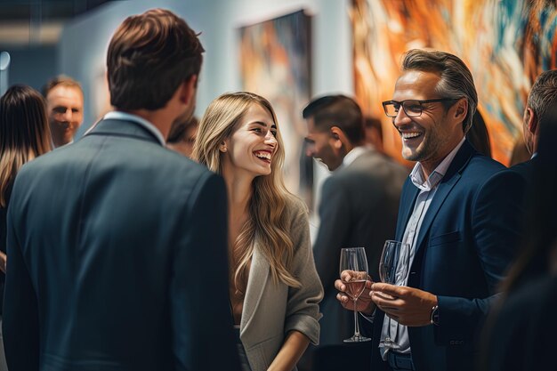 Foto pessoas a beber vinho e a falar num bar.