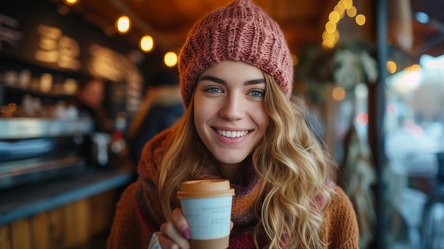 Pessoas à moda se entregam a cenas de café urbano sorrindo calorosamente para a câmera