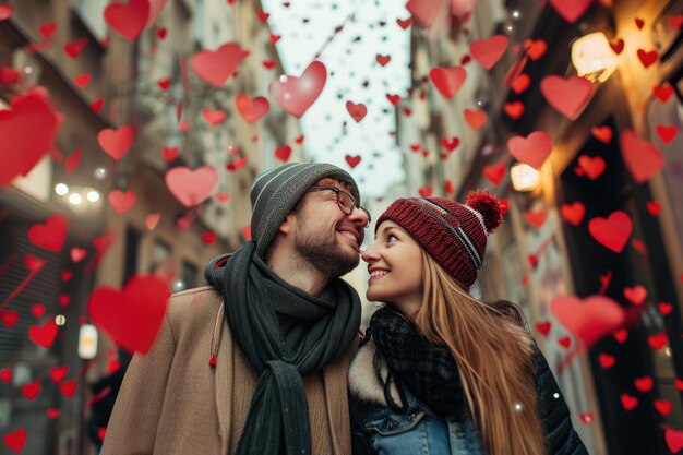 Pessoas apaixonadas comemorando o dia dos namorados o dia do pragma do amor