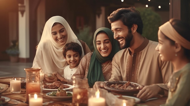 Pessoas celebrando o eid