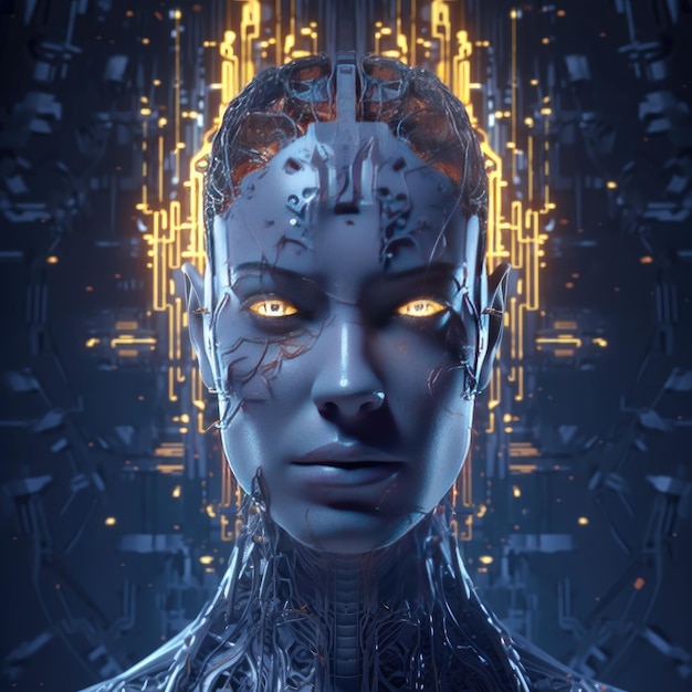 Pessoas chefiam Inteligência Artificial para o futuro aumento da singularidade tecnológica Generative Ai