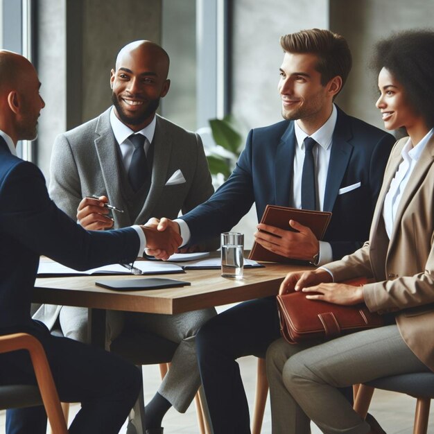 Pessoas de negócios a ter uma reunião.