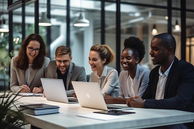 Pessoas de negócios a trabalhar em equipa.