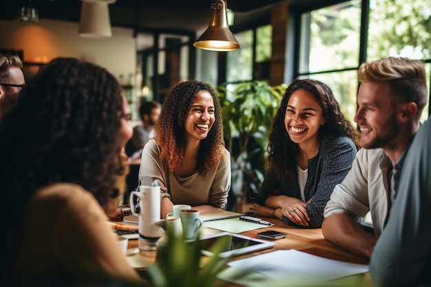 Pessoas e grupos diversos que trabalham em escritórios Pessoas diversas em negócios