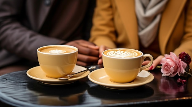 pessoas em tiros médios segurando xícaras de café