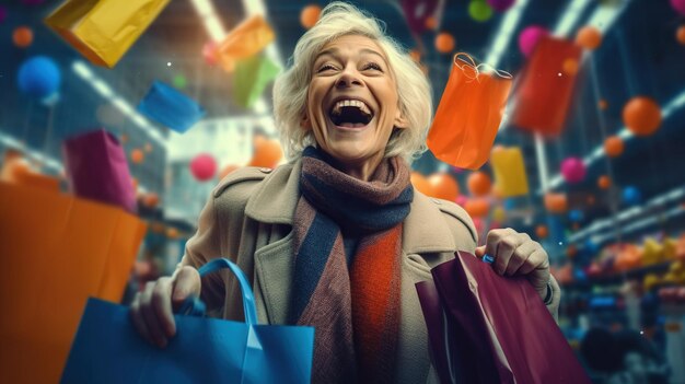 Foto pessoas felizes a fazer compras. mulheres felizes a faz compras.