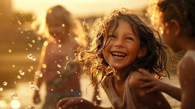 Pessoas felizes sorrindo fotografia