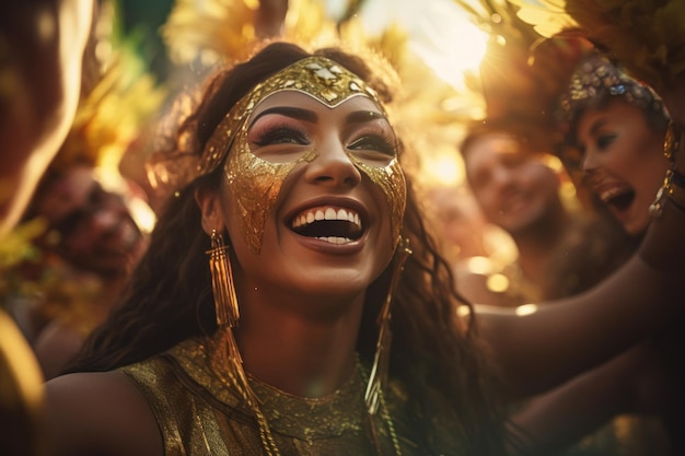 Pessoas na festa de carnaval