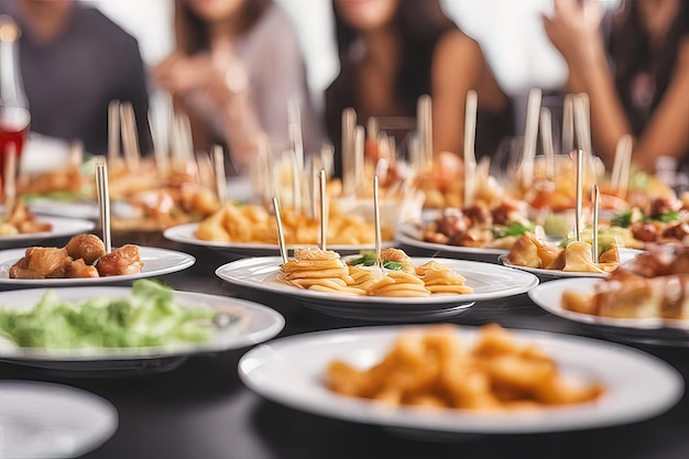 Foto pessoas que comem comida no restaurante pessoas que comam comida no restaurante grupo de jovens que têm