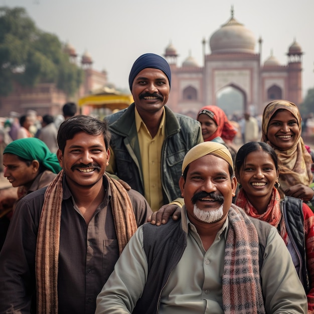 pessoas sorrindo em Agra