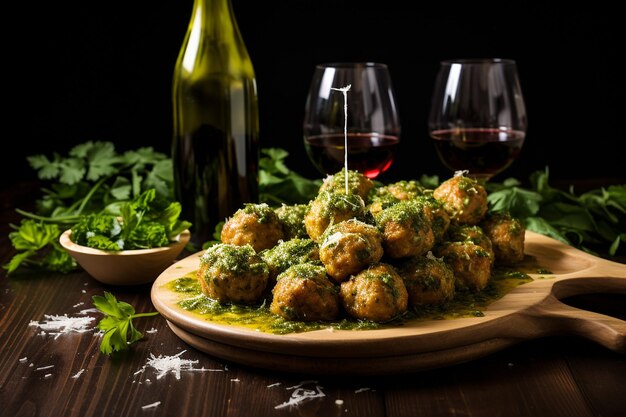 Pesto y albóndigas de pollo Sublime