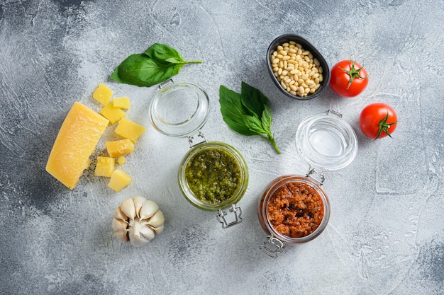 Pesto casero alla Genovese con ingredientes