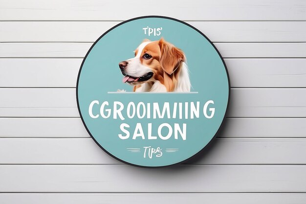 Foto pet grooming salon pet care tips signage mockup com espaço vazio branco em branco para colocar seu projeto