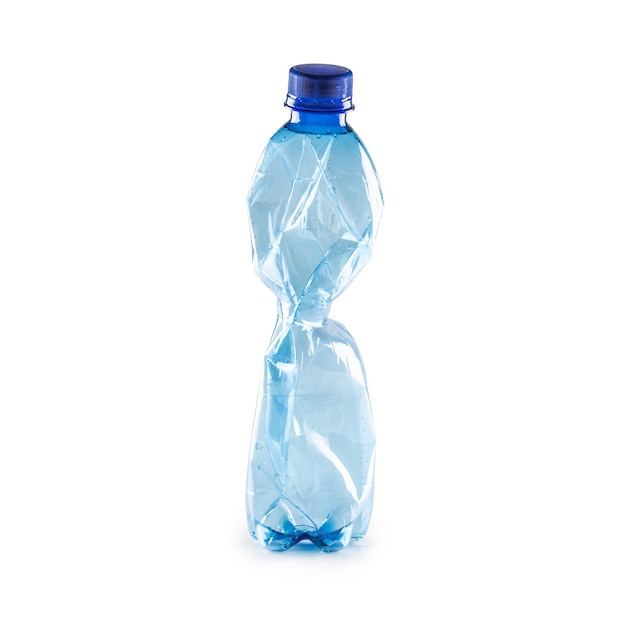 PET-Plastikflasche auf weißem Hintergrund