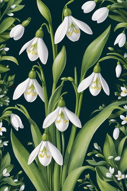 Foto pétalas graciosas closeup snowdrop design de capa de livro