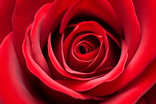 Pétalos apasionados Primer plano de una rosa escarlata