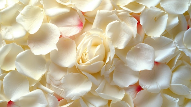 Los pétalos de la rosa blanca de primer plano para un fondo sereno