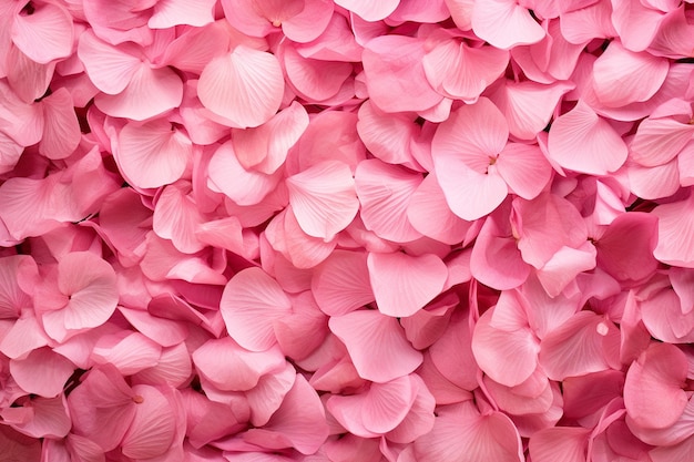 Foto pétalos en rosa donde las paredes florecen de belleza