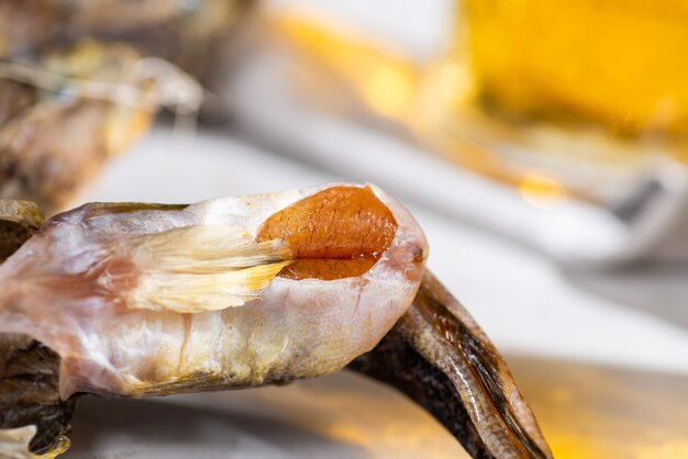 Pez gobio seco salado Aperitivo de pescado para cerveza