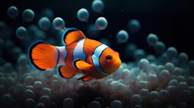 Foto pez payaso bajo el agua