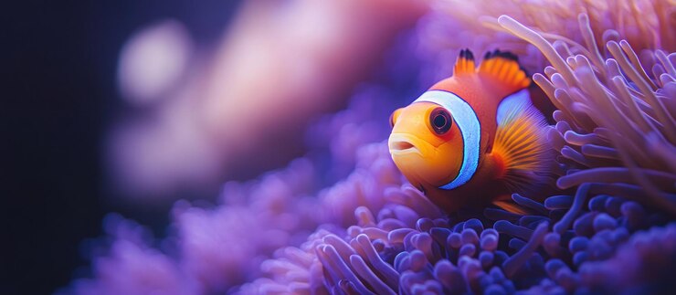 El pez payaso en su hogar de las anemonas