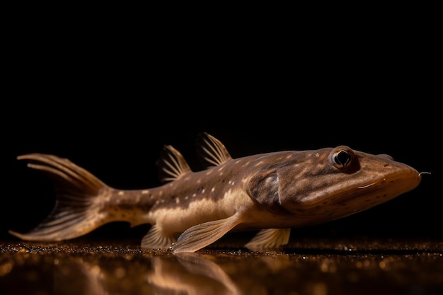 Foto un pez que ha sido capturado por un pescador.