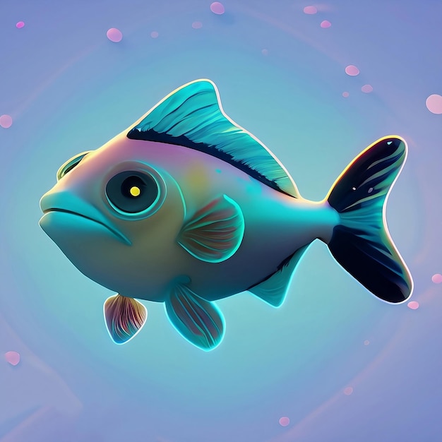Un pez que tiene la palabra ojos en él.