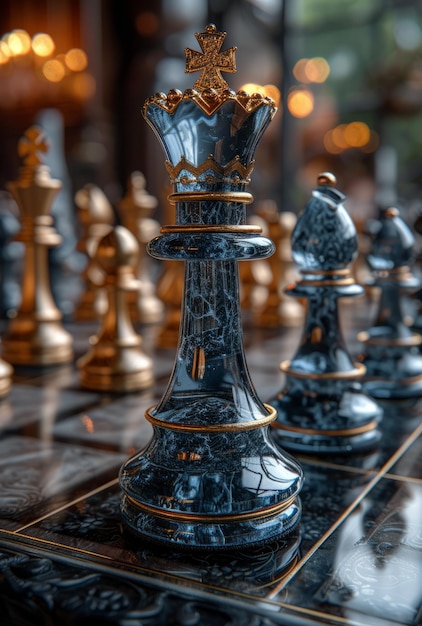 Pezas de xadrez no tabuleiro