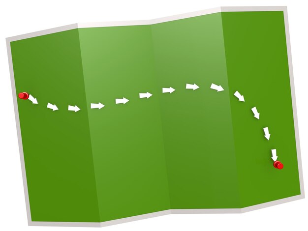 Foto pfad auf der grünen karte