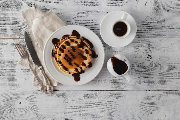 Pfannkuchen mit Schokolade