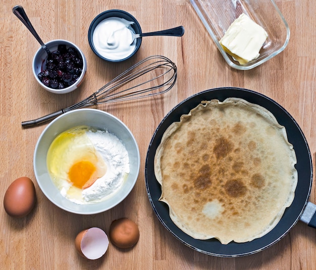 Pfannkuchen zubereiten