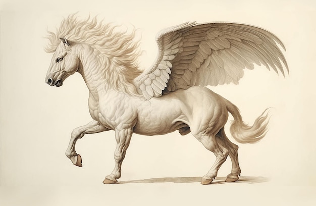 Foto pferd löwe greif drache pegasus