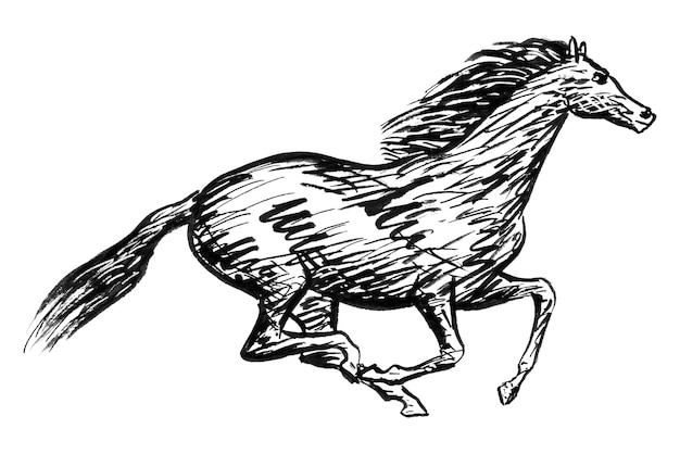 Pferd png Vintage-Illustration remixt aus Kunstwerken von Leo Gestel