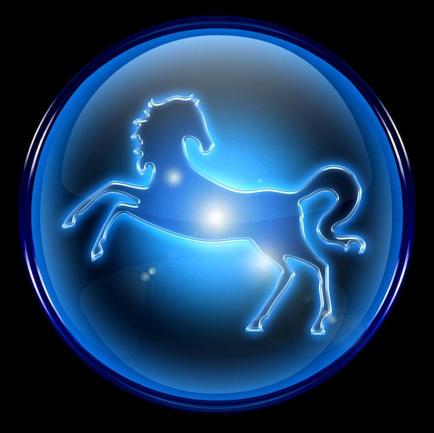 Foto pferde-zodiac-symbol blau