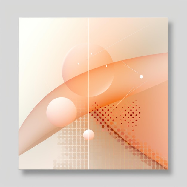 Foto pfirsich-abstrakt-kern-hintergrund mit punkten, rhomben und kreisen im stil von hellem pfirsich und hellem aprikosen job-id fe190686c3b542a59ee68b960f9c1a7f