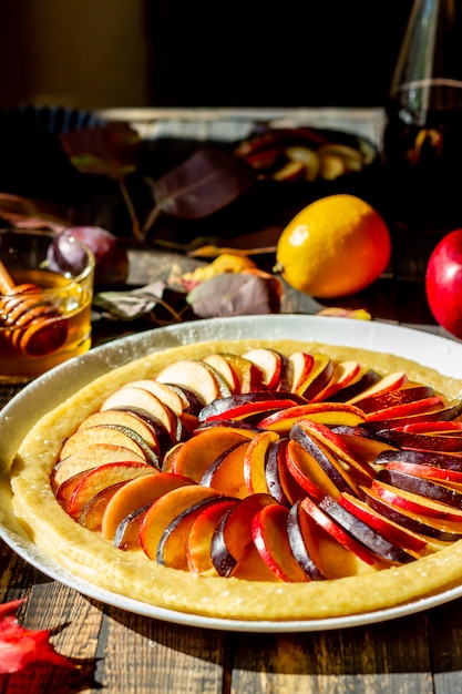 Pflaumenapfelkuchen kochen