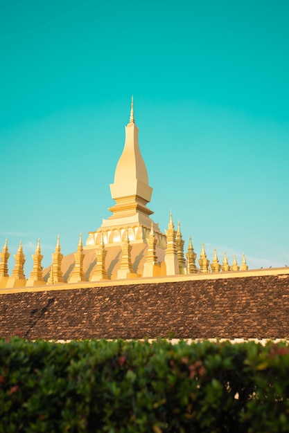 Foto pha that luang festival vientiane laos thatluang pagoda de ouro em vientiane lao este lugar é a história de laos e pha that luang é conhecido por turistas estrangeiros