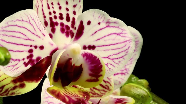 Foto phalaenopsis motte orchidee blüten blüten timelapse schwarz