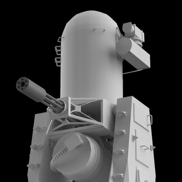 Phalanx CIWS arma de canhão militar ilustração da marinha