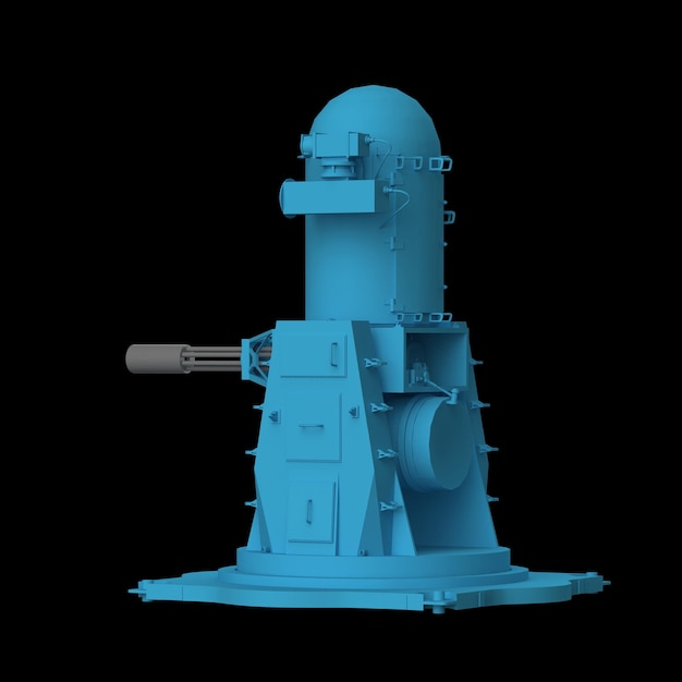 Phalanx CIWS militärische Kanone Geschützturm Marine Illustration