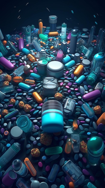 Foto pharmaindustrie-kit generative ai