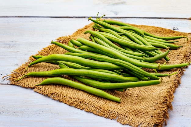 Phaseolus vulgaris, feijão verde ou feijão no saco rústico